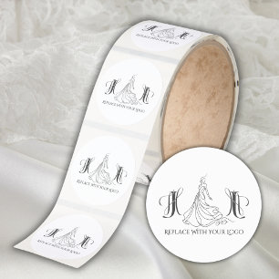 Luxury Bridal Boutique Custom Logo Roll Stickers
