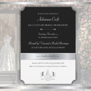 Luxury Bridal Boutique Shop Trunk Show Invitation