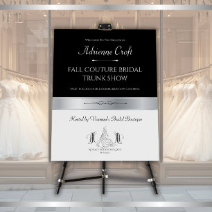 Luxury Bridal Boutique Shop Trunk Show Welcome Foam Board