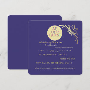 Luxury Bridal Brunch Invitation   Elegant Crane De