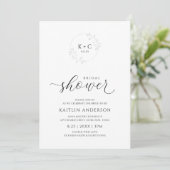 Luxury Bridal Shower Elegant Romantic Calligraphy  Invitation (Standing Front)