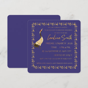 Luxury Bridal Shower Invitation   Elegant Gold Cra