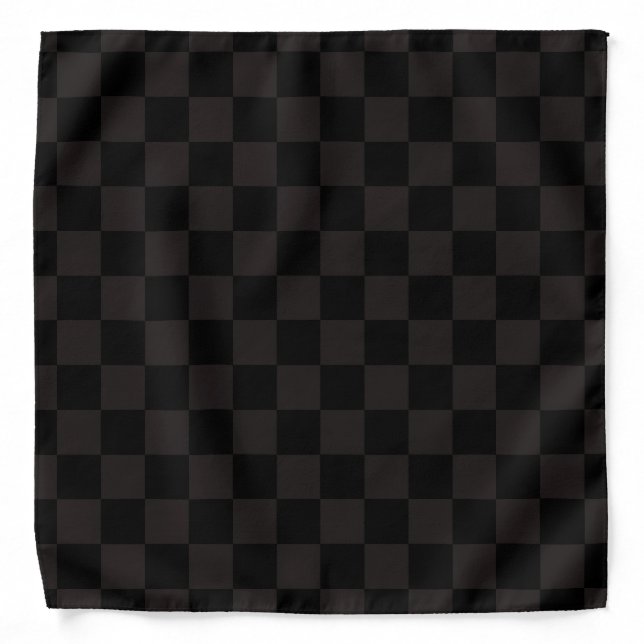 Luxury Brown/Black Checkered Bandana (Front)