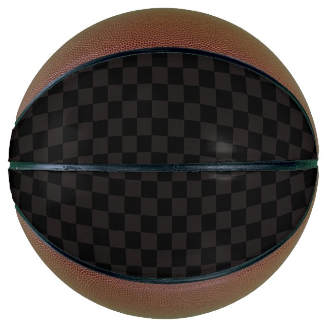 Luxury Brown/Black Checkered Basketball (Front)
