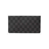 Luxury Brown/Black Checkered Checkbook Cover (Front)