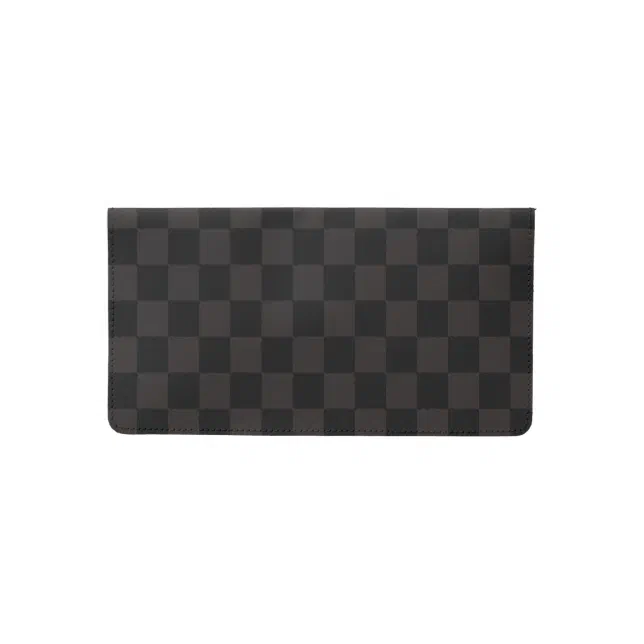 Luxury Brown/Black Checkered Checkbook Cover