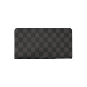 Luxury Brown/Black Checkered Checkbook Cover (Back)