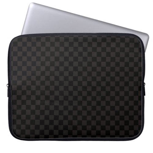 Luxury BrownBlack Checkered Laptop Sleeve