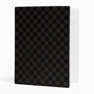 Luxury Brown/Black Checkered Mini Binder