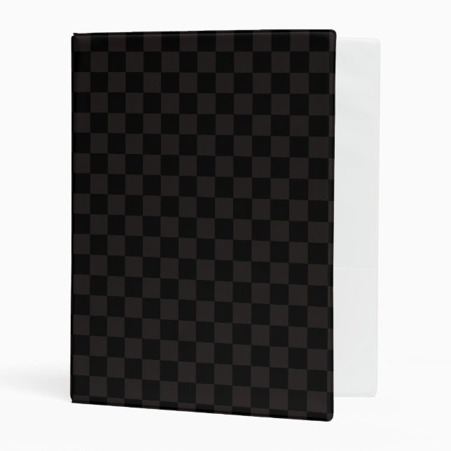 Luxury Brown/Black Checkered Mini Binder (Front/Inside)