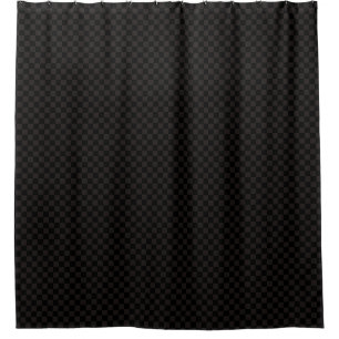 Luxury Brown/Black Checkered Shower Curtain