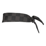 Luxury Brown/black Checkered Tie Headband at Zazzle