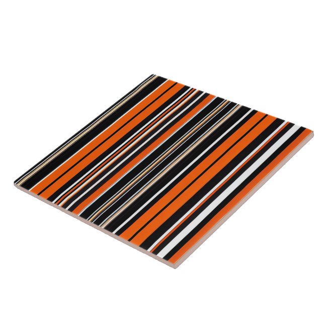 Luxury Brown Orange Autumn Collection Ceramic Tile (Side)