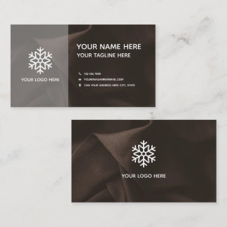 Luxury Brown Silk Business Card