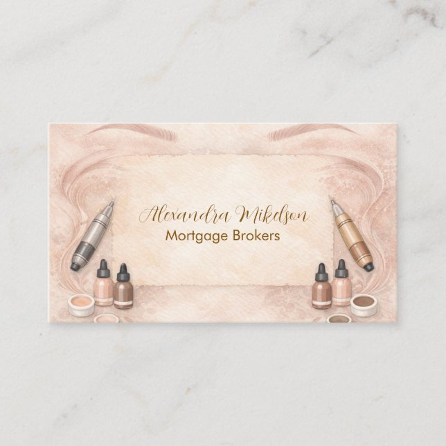 Luxury Brows PMU Artist Business Card (Front)