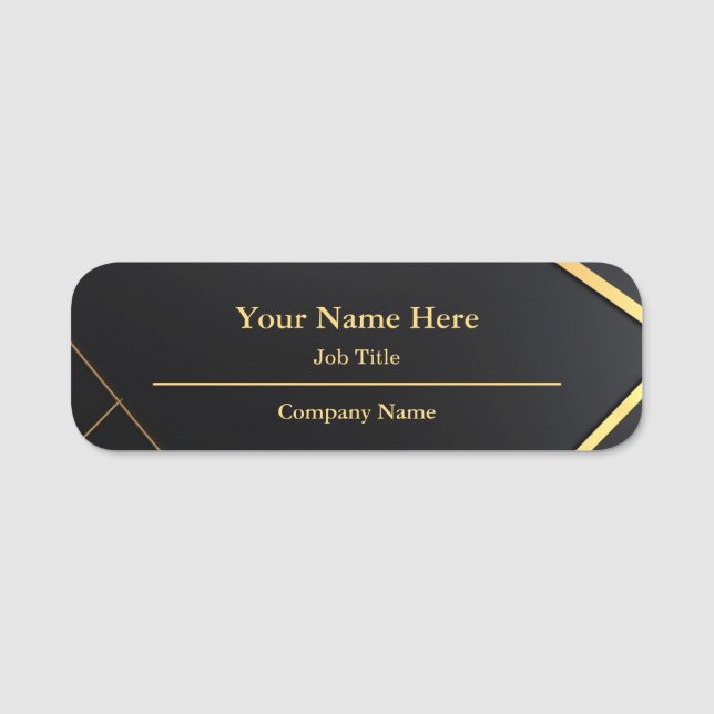 Luxury Budget Logo Company Identification Name Tag (Front)