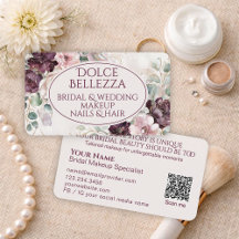 Luxury Burgundy Purple Floral Bridal Makeup Artist