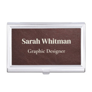 Luxury Burgundy Wine Leather Texture Professional Business Card Case