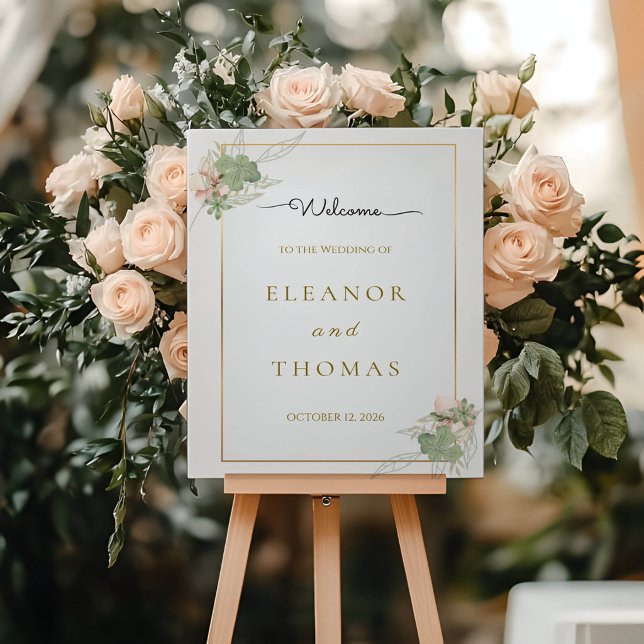 Luxury Burnt Orange & Silver Wedding Welcome Sign  (Creator Uploaded)