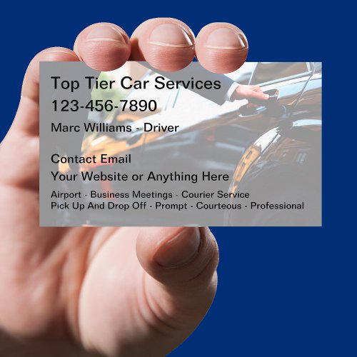Luxury Business Car Service Taxi Business Card