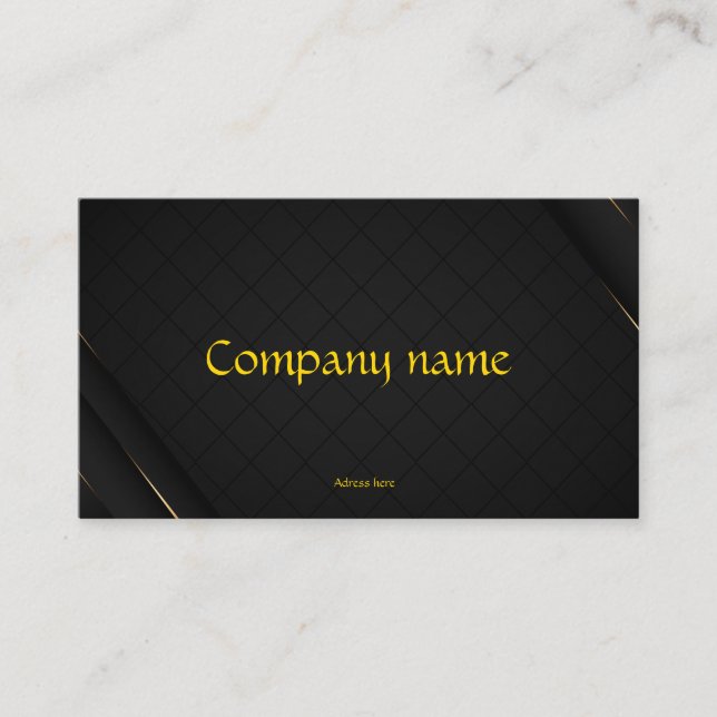 Luxury Business card, gold, for company Business Card (Front)