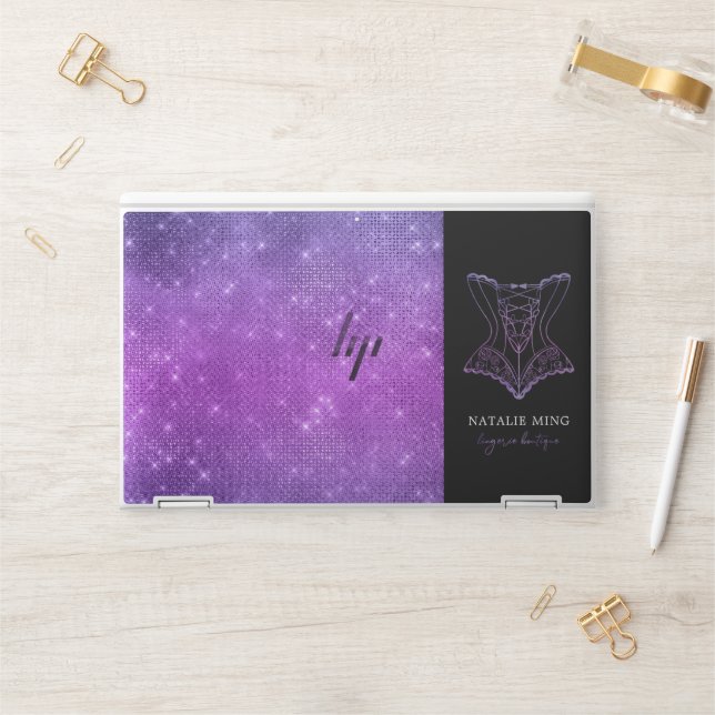 Luxury Business Lingerie Boutique HP Laptop Skin (Desk)