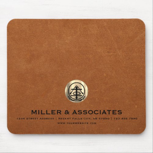 Luxury Business Logo Mousepad with Contact Info