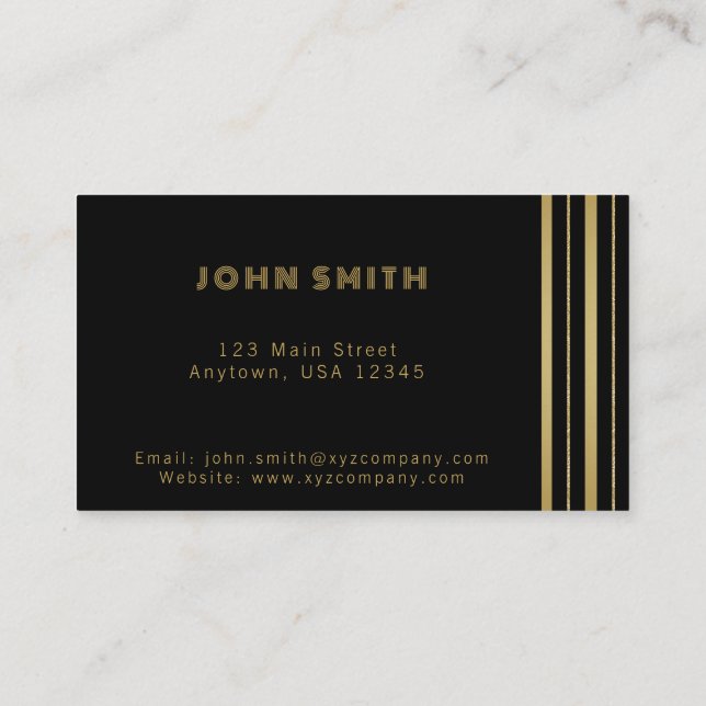 Luxury Business Solutions Business Card (Back)