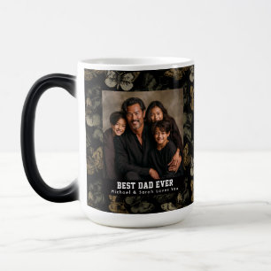 Luxury Butterfly Camouflage Flower Dog Dad Photo Color Morph Mug