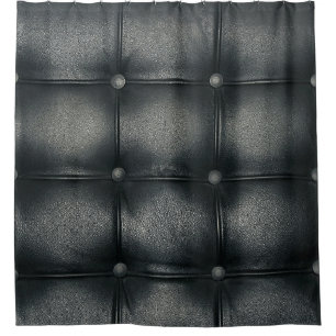 Luxury Buttoned Leather Texture Shower Curtain