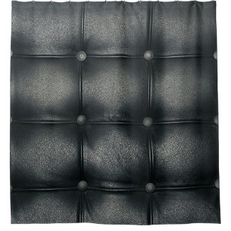 Luxury Buttoned Leather Texture Shower Curtain
