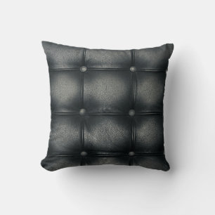 Luxury Buttoned Leather Texture Throw Pillow
