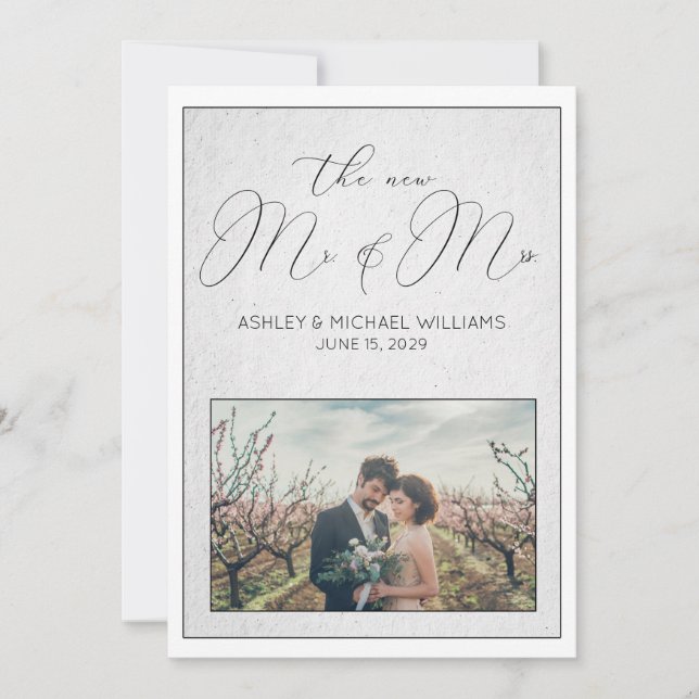 LUXURY CALLIGRAPHY | New Mr. & Mrs. Reception Invitation (Front)