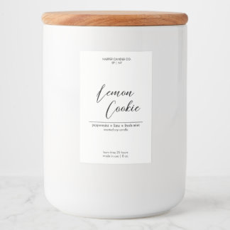 Luxury Calligraphy Style Custom Matte Candle Label