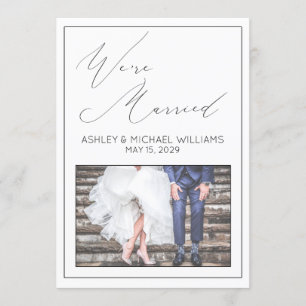 LUXURY CALLIGRAPHY We're Married Reception Invitation