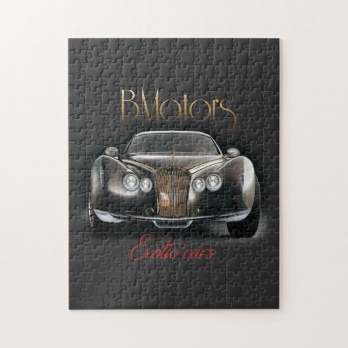 Luxury car graphic concept on on Puzzle