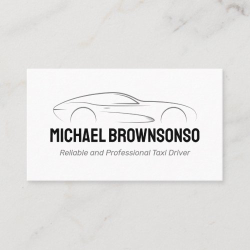 Luxury Car Illustration Design Business Card