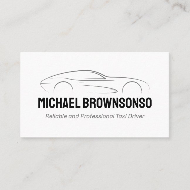Luxury Car Illustration Design Business Card