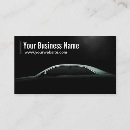 Luxury Car in the Dark Auto Business Card