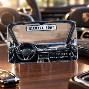Luxury Car Interior Clear Acrylic Business Card Cards