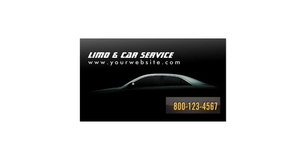 Luxury Car Limousine & Car Service Business Card | Zazzle