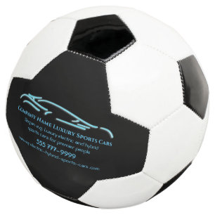 Luxury Car logo - Ice Blue Sports Car Soccer Ball