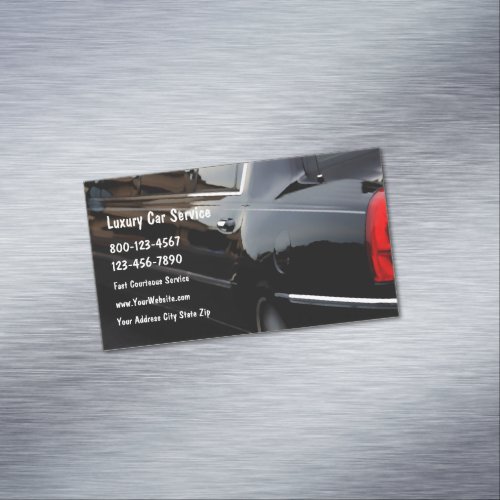 Luxury Car Service Business Card Magnet