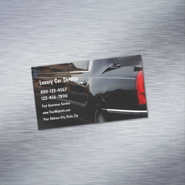 Luxury Car Service Business Card Magnet (In Situ)