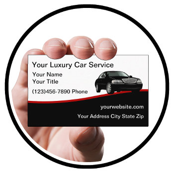 Luxury Car Service Taxi Business Card by Luckyturtle at Zazzle