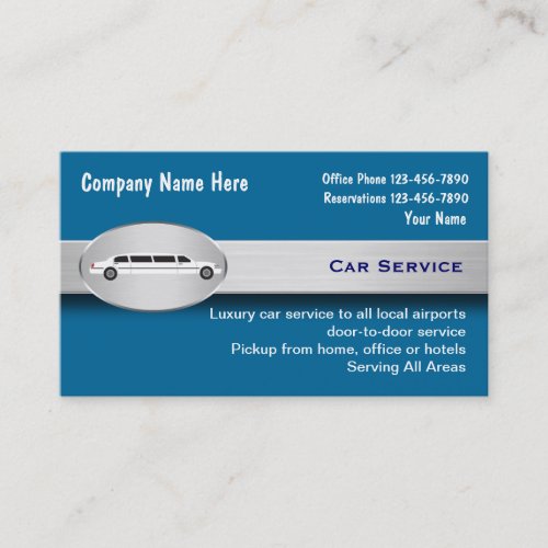 Luxury Car Service Taxi Business Cards