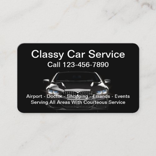 Luxury Car Taxi Service Business Card