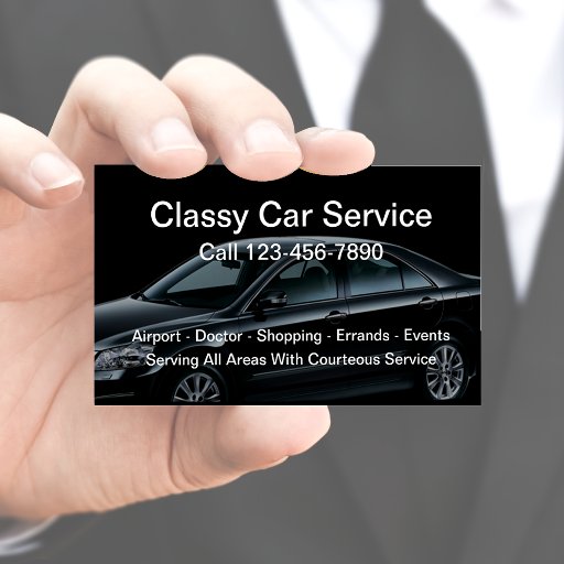 Customizable Luxury Car Taxi Service Business Card