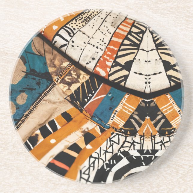 Luxury Caribbean Multicolor Design Coaster (Front)