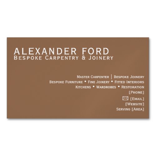 Luxury Carpentry Business Card | Bespoke Carpenter
